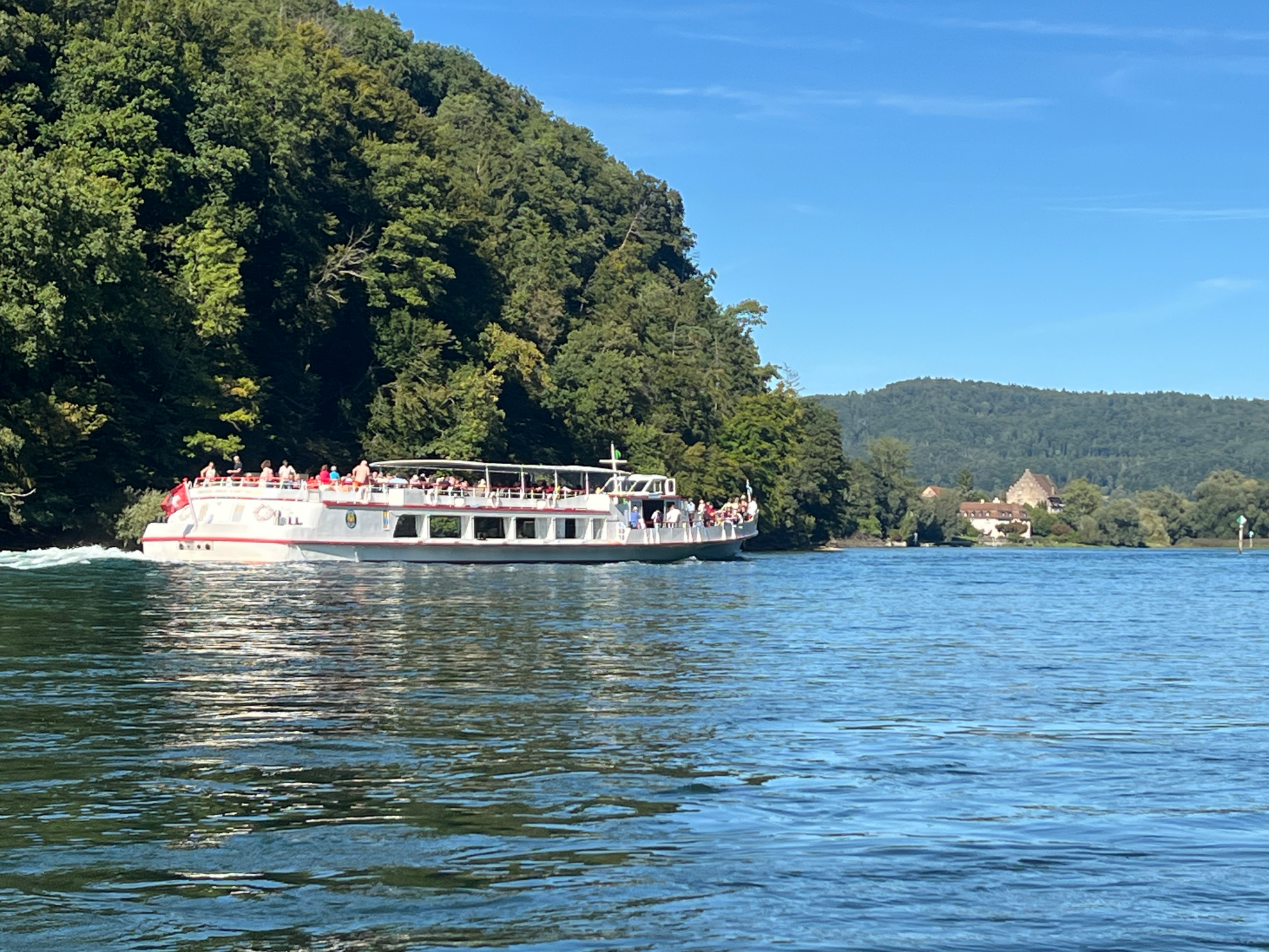 Kursschiff auf dem Rhein