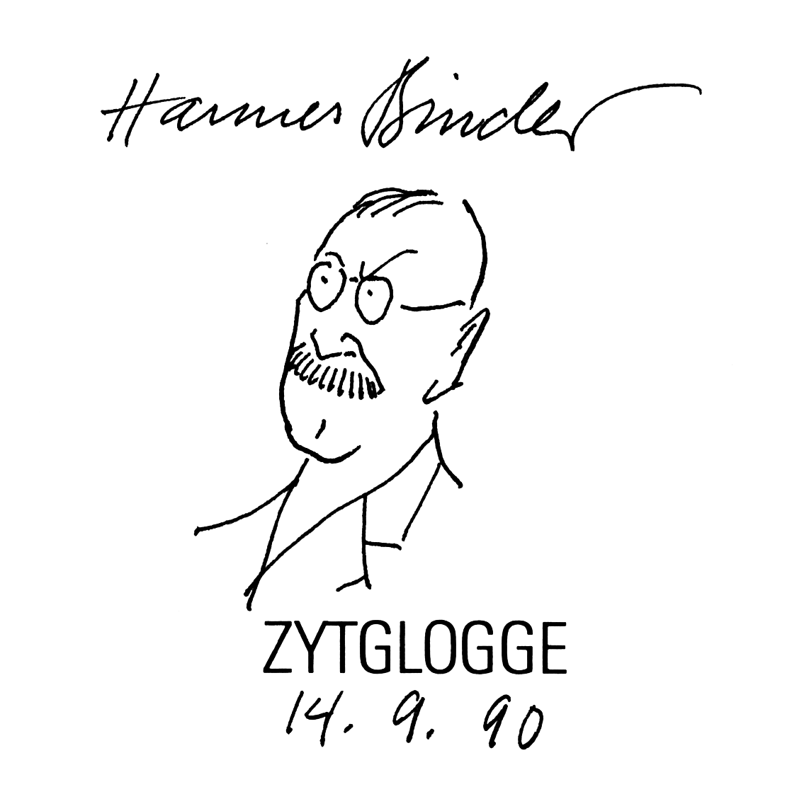 Zeichnung Hannes Binder, Zürich 1990
